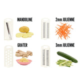 5-in-1 Vegetable & Fruit Slicer Multifunctional Manual Grater Cutter & Dicer