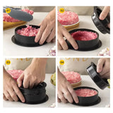 3-in-1 Non-Stick Hamburger Press Patty Maker – Meat, Beef & Veggie Burger Mold