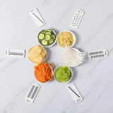 9-in-1 Vegetable Cutter – Multi-Functional Manual Slicer, Shredder & Grater Set