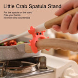 Crab-Shaped Silicone Utensil Rest – Countertop Ladle & Spatula Holder