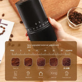 Portable Electric Coffee Bean Grinder – Rechargeable 1000mAh with 30 Adjustable Grind Levels