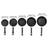 Mini Non-Stick Stainless Steel Frying Pan – 12–20cm Omelet & Egg Pan for Gas & Induction