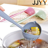 JJYY 2-in-1 Kitchen Spoon – Long Handle Colander & Soup Strainer Spoon
