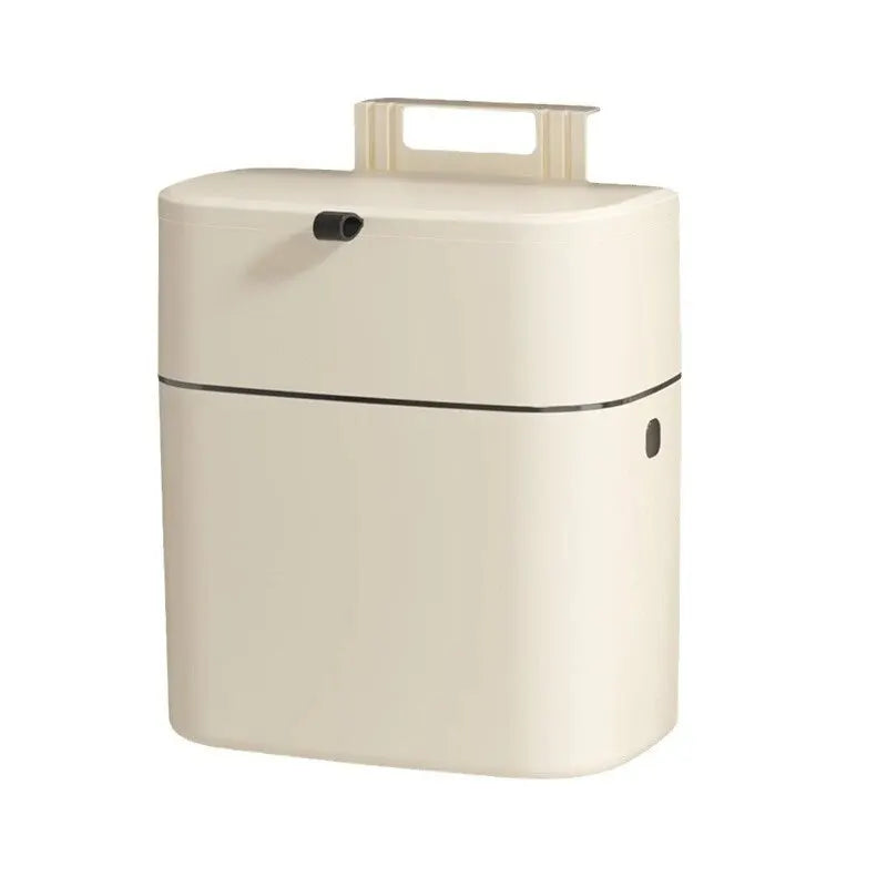 Wall Mounted Trash Can 9L – Slim Rectangular Narrow Design with Lid