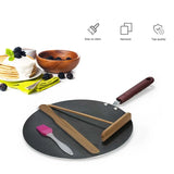 Aluminum Alloy Pancake & Crepe Maker – Flat Griddle Pan with Spreader & Spatula