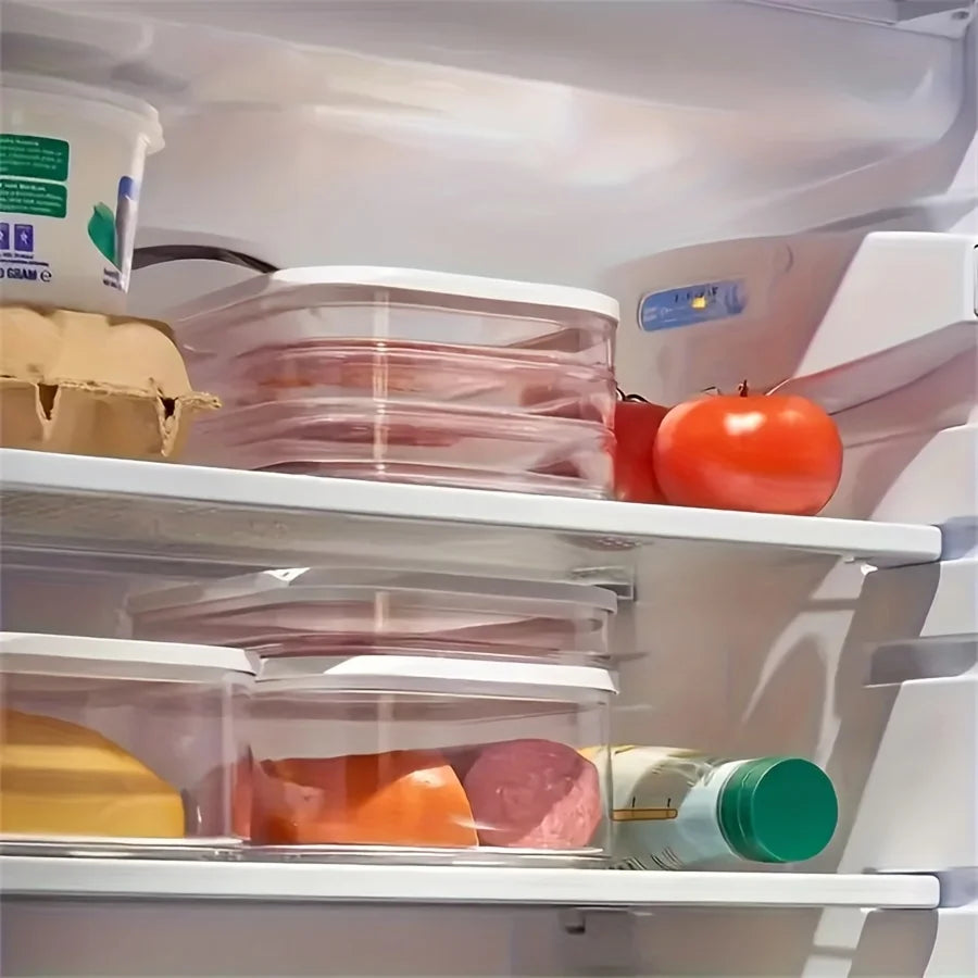 Cold Prep Storage Meat Storage Container for Fridge – Stackable Cold Cuts & Meal Prep St ...