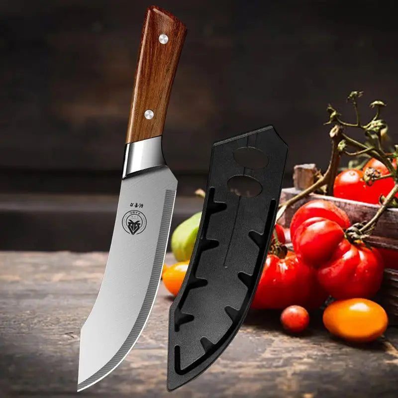 PLYS Fine Meat Cleaver & Boning Knife Commercial Stainless Steel Butcher Knife Set