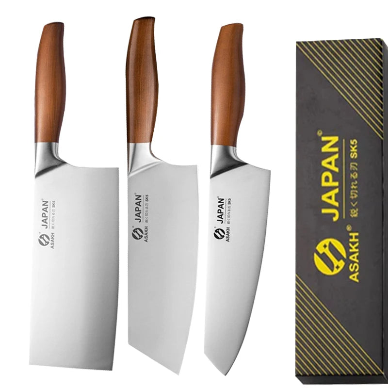 Professional Japanese Chef Knife Set – Stainless Steel Kitchen Knives for Meat, Fish & Vegetables