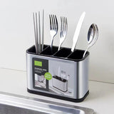 Stainless Steel Cutlery Holder – Tableware Drainboard Spoon & Knife Organizer
