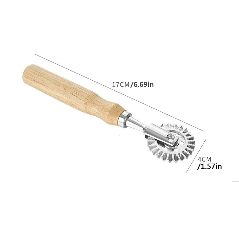 Manual Pasta & Cookie Molds – Ravioli Cutter & Cookie Press Mold with Wooden Handle