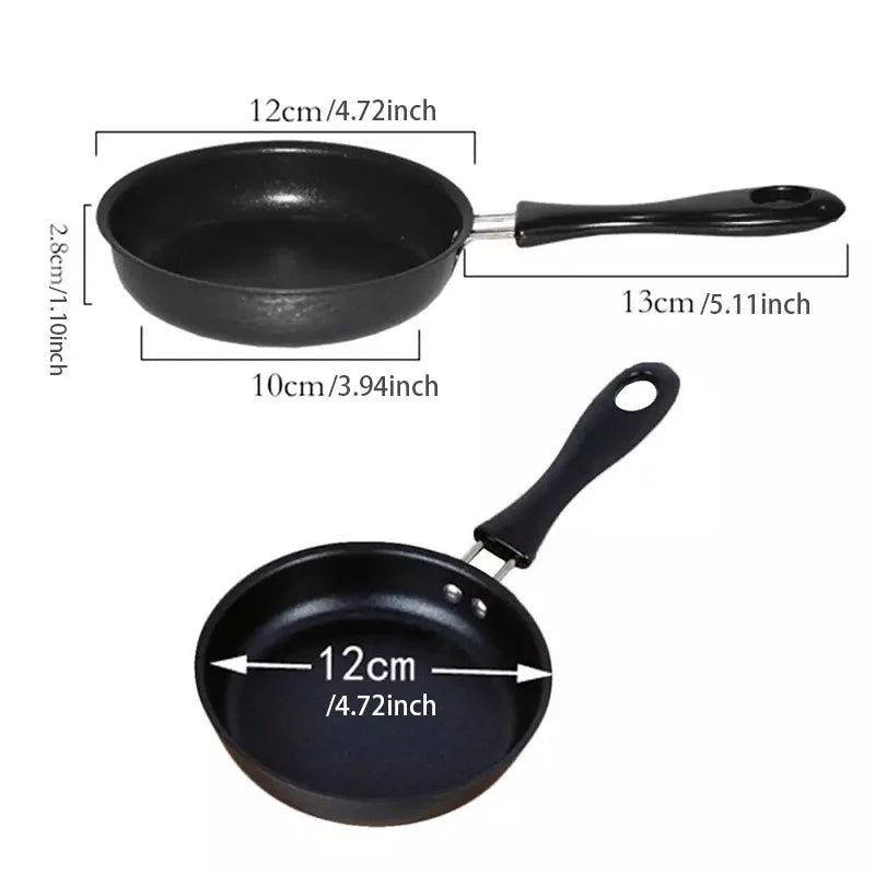 Mini Cast Iron Egg Frying Pan 12cm – Nonstick Omelette & Pancake Skillet