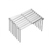 Retractable Pot Lid & Plate Rack – Foldable Stainless Steel Kitchen Organizer