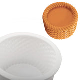 4 Inch Bamboo Woven Design Silicone Cake Mould – French Mousse Dessert Baking Mold