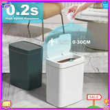 15L Smart Bathroom Trash Can – Touchless Sensor Garbage Bin with Automatic Bagging & Waterproof Design