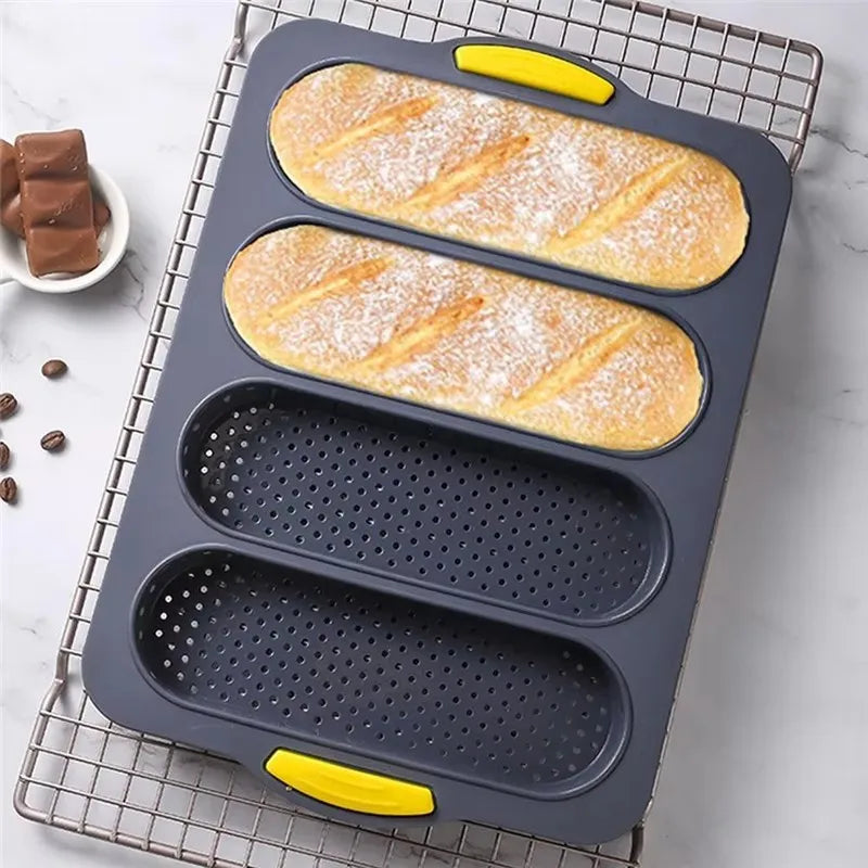 Large Silicone Baking Mold – Non-Stick Baguette Bread Tray for Home & Restaurant Baking