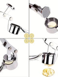 Stainless Steel Garlic Press & Crusher – Easy Clean Garlic Masher, Ginger Juicer & Kitchen Tool