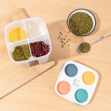 Kitchen Cereal Storage Box – 4-Grid Sealed Food Container for Grains & Pasta