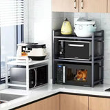 Adjustable Microwave Oven Kitchen Shelf – Freestanding Spice Storage Rack Organizer