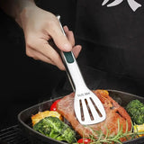 Non-Slip Stainless Steel Food Tongs – Meat, Salad & BBQ Cooking Clip