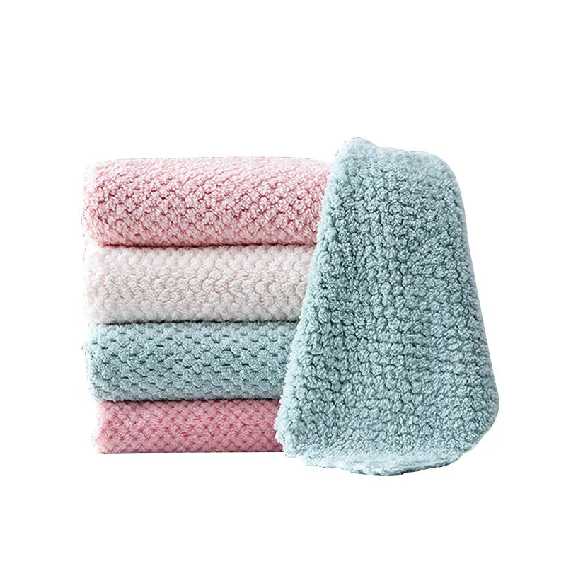 Soft Microfiber Kitchen Towels – Super Absorbent Dish Cloths for Anti-Grease Cleaning