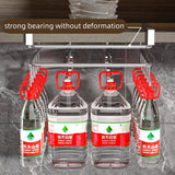 Stainless Steel Hanging Kitchen Storage Rack with Hooks – Paper Towel, Utensil & Cutting Board Holder