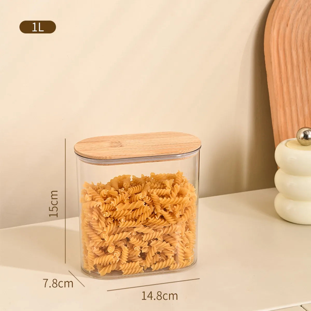 Clear Food Storage Jars with Lids – Airtight BPA-Free Canisters for Pantry, Coffee, Pasta, Sugar & Kitchen Organization