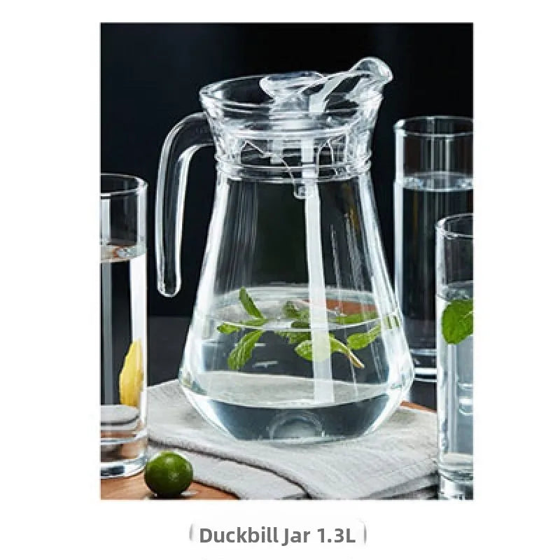 Heat-Resistant Glass Water Bottle – Large Capacity for Hot & Cold Beverages