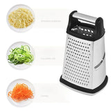 4-in-1 Stainless Steel Grater with Container | Vegetable & Cheese Slicer | Multipurpose Kitchen Cutter