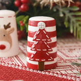 2Pcs Nordic Style Santa Claus Salt and Pepper Shaker Set – Creative Christmas Ceramic Seasoning Bottles