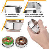 2PCS Stainless Steel Double Rolled Tart Rings – Baking Circle Molds for Fruit Pie, Cake & Cookies