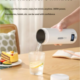 HOMEFISH 450ML Portable Electric Kettle – Travel Tea & Coffee Kettle with Thermal Cup