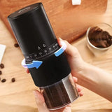 Portable Electric Coffee Bean Grinder – 30 Adjustable Gears USB Rechargeable Burr Grinder