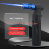 Spray Gun Torch Blue Flame Jet Lighter – Windproof Gas Lighter for Kitchen, Smoking & Jewelry