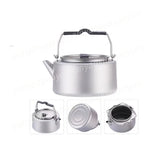 Pure Titanium Outdoor Pots & Pans Set – Camping Kettle, Cooker & Frying Pan Kit