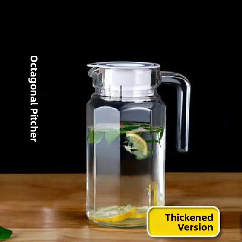 Heat-Resistant Glass Water Bottle – Large Capacity for Hot & Cold Beverages