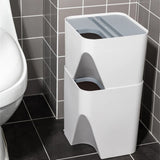 Sorting Garbage Can – Stackable Household Trash Bin with Lid for Kitchen & Living Room