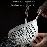 201 Stainless Steel Kitchen Strainer – Cooking Colander with Wood Handle