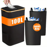 Empty Bottle Storage Basket – Foldable Recyclable Bottle Collection Tote Bag
