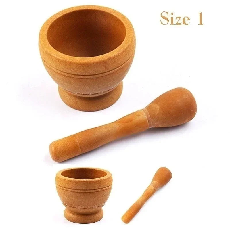 Resin Mortar & Pestle Set Garlic, Herb & Spice Grinding Bowl Kitchen Tool