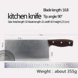 Professional Chinese Cleaver Knife – 5Cr15MoV Stainless Steel Chef Slicer with Wooden Handle