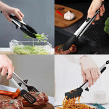 LMETJMA Silicone Kitchen Tongs – Non-Stick Cooking & Serving Tongs for BBQ & Pasta
