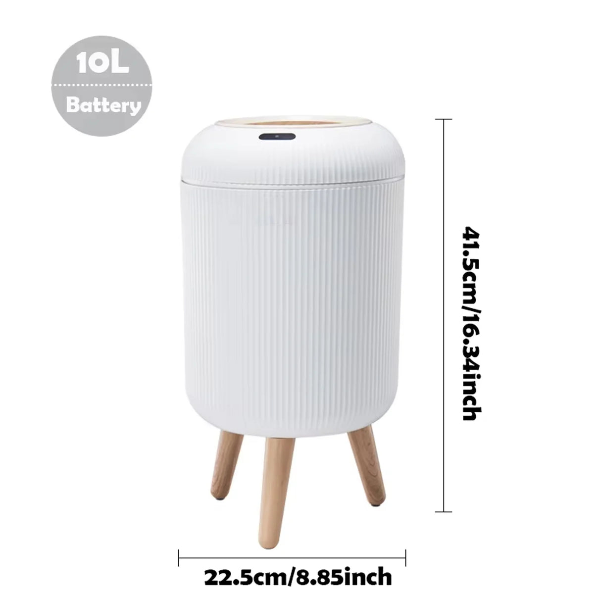 Automatic Trash Can with Lid,  Small Plastic Smart Trash Can, Motion Sensor Trash Can for Bedroom, Bathroom, Kitchen, Office