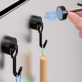 Neodymium Magnetic Hooks 5KG – 360° Rotating No-Drill Heavy-Duty Kitchen Organizers (4PCS)