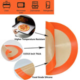 LMETJMA Round Silicone Baking Mat – Non-Stick Reusable Oven Mat