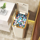 10L Odor-Proof Trash Can with Lid – One-Touch Press Design Space-Saving Bin for Bathroom & Kitchen