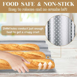 Nonstick Perforated Baguette Pan – Carbon Steel French Bread Baking Tray