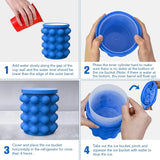 Portable Ice Cube Maker & Wine Cooler – Silicone Ice Bucket for Whiskey, Beer & Drinks