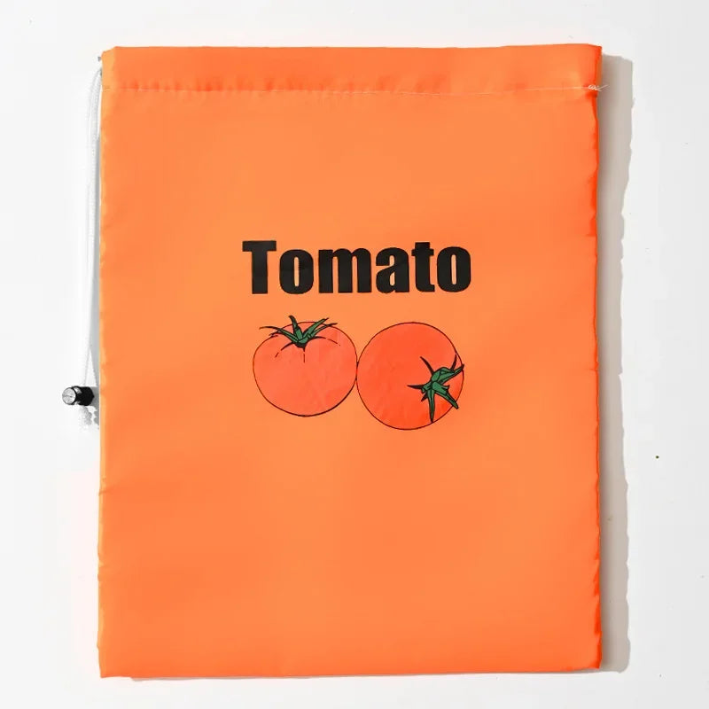 Insulated Fresh-Keeper Drawstring Bag – Reusable Vegetable & Fruit Storage Organizer