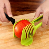 Stainless Steel Handheld Lemon & Tomato Slicer – Fruit and Onion Cutting Clip