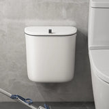 Bathroom Wall Mounted Trash Can with Lid – Waterproof Narrow Hanging Rubbish Bin 7L / 9L
